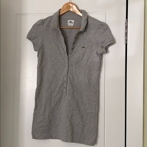 Long lacoste polo w small buttons